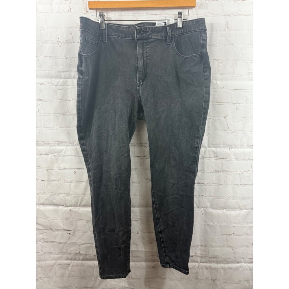 Time and Tru Jeans Womens Size 16 Black High Rise Skinny Casual Streetwear Denim